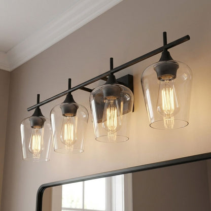 Octave 4-Light Bathroom Vanity Light in Polished Chrome