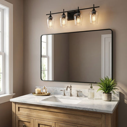 Octave 4-Light Bathroom Vanity Light in Polished Chrome