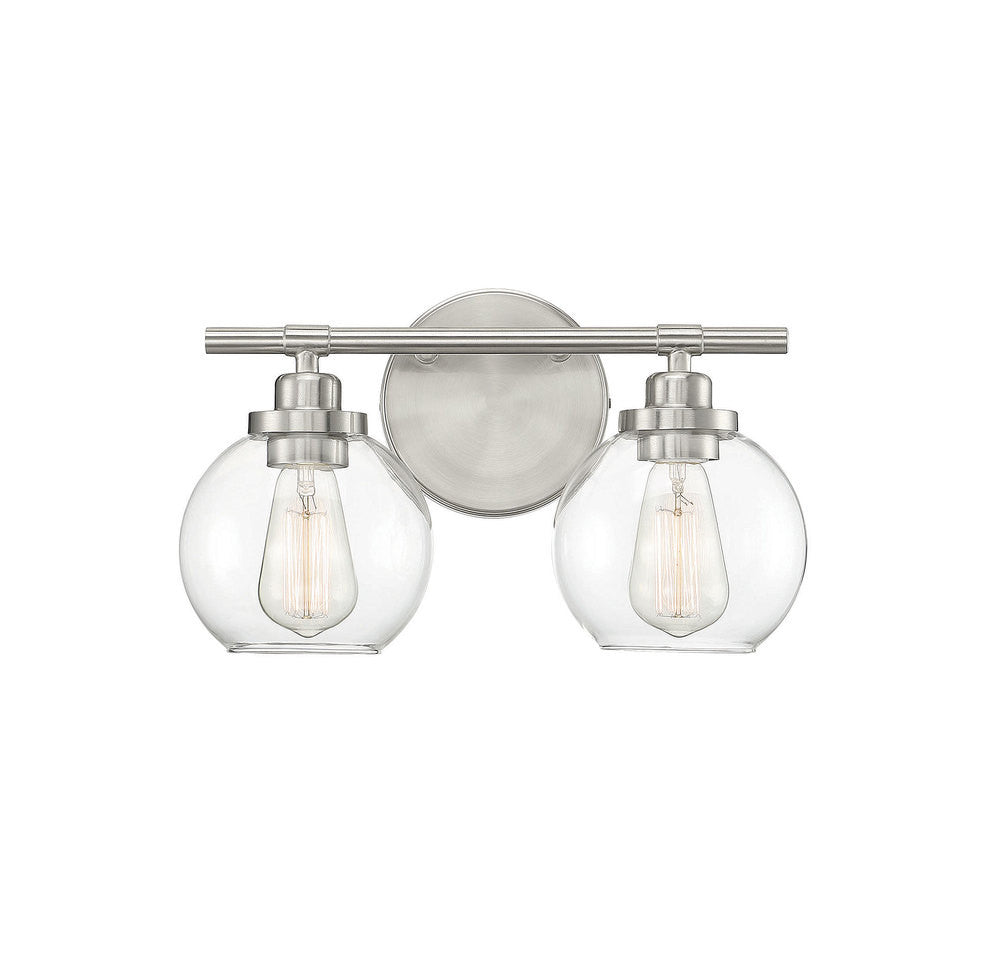 Savoy House Carson 2-Light Bath Vanity Satin Nickel