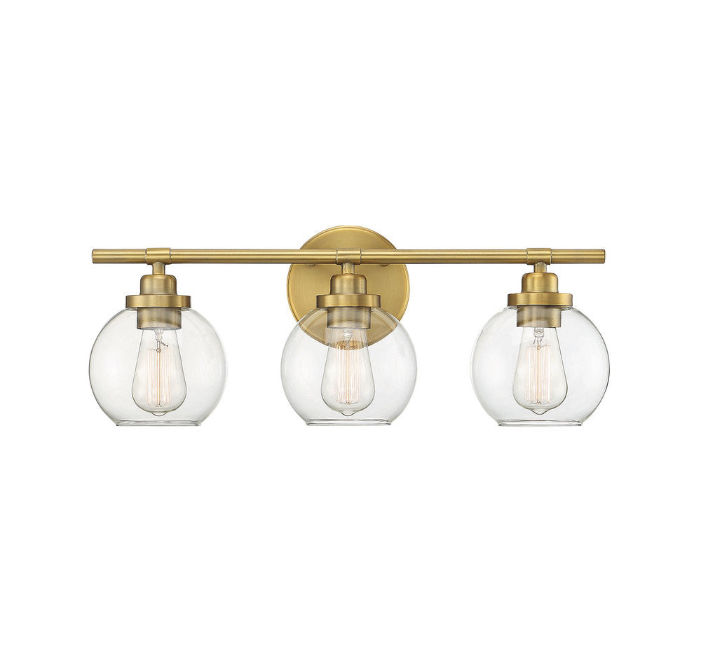 Savoy House Carson 3-Light Bath Vanity Warm Brass
