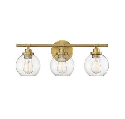 Savoy House Carson 3-Light Bath Vanity Warm Brass