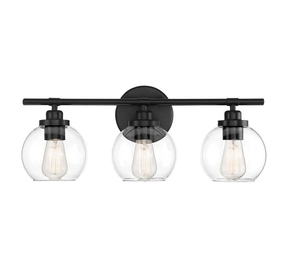 Savoy House Carson 3-Light Bath Vanity Matte Black