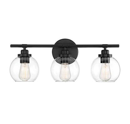 Savoy House Carson 3-Light Bath Vanity Matte Black