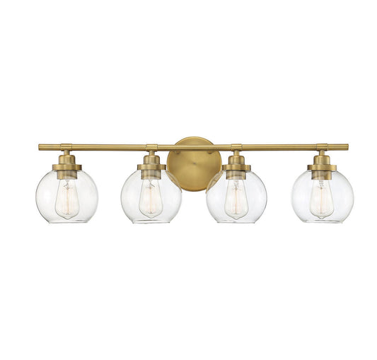 Savoy House Carson 4-Light Bath Vanity Warm Brass