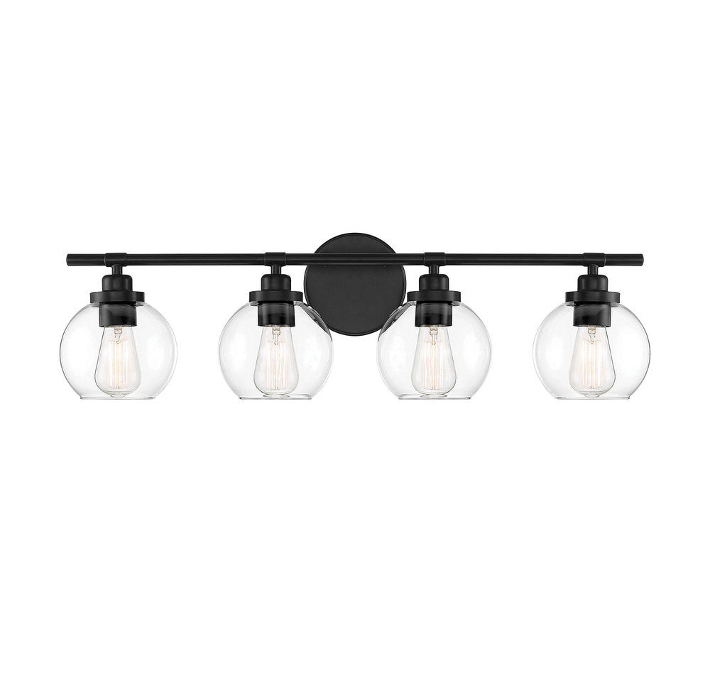Savoy House Carson 4-Light Bath Vanity Matte Black