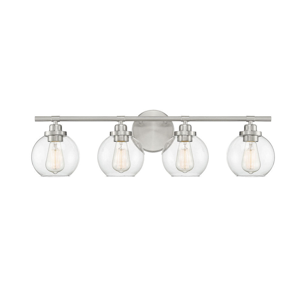 Savoy House Carson 4-Light Bath Vanity Satin Nickel