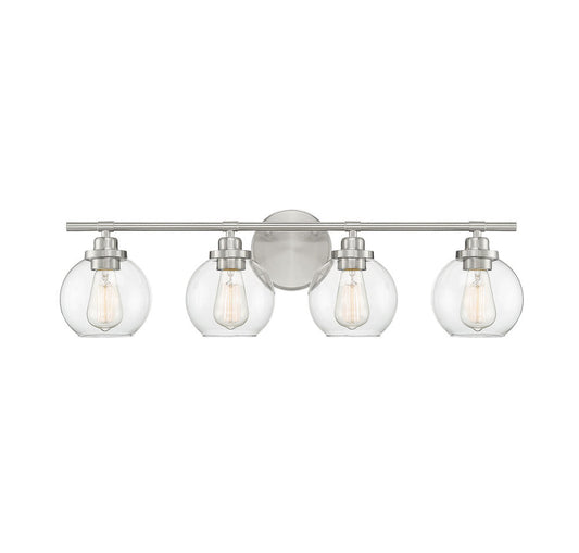 Savoy House Carson 4-Light Bath Vanity Satin Nickel
