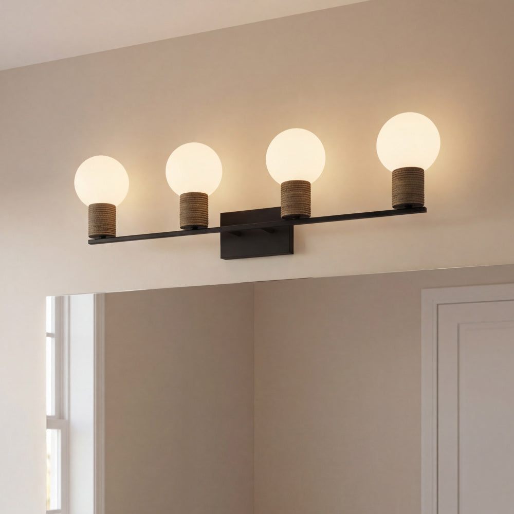 Savoy House Jarrell 4-Light Bathroom Vanity Light - Matte Black