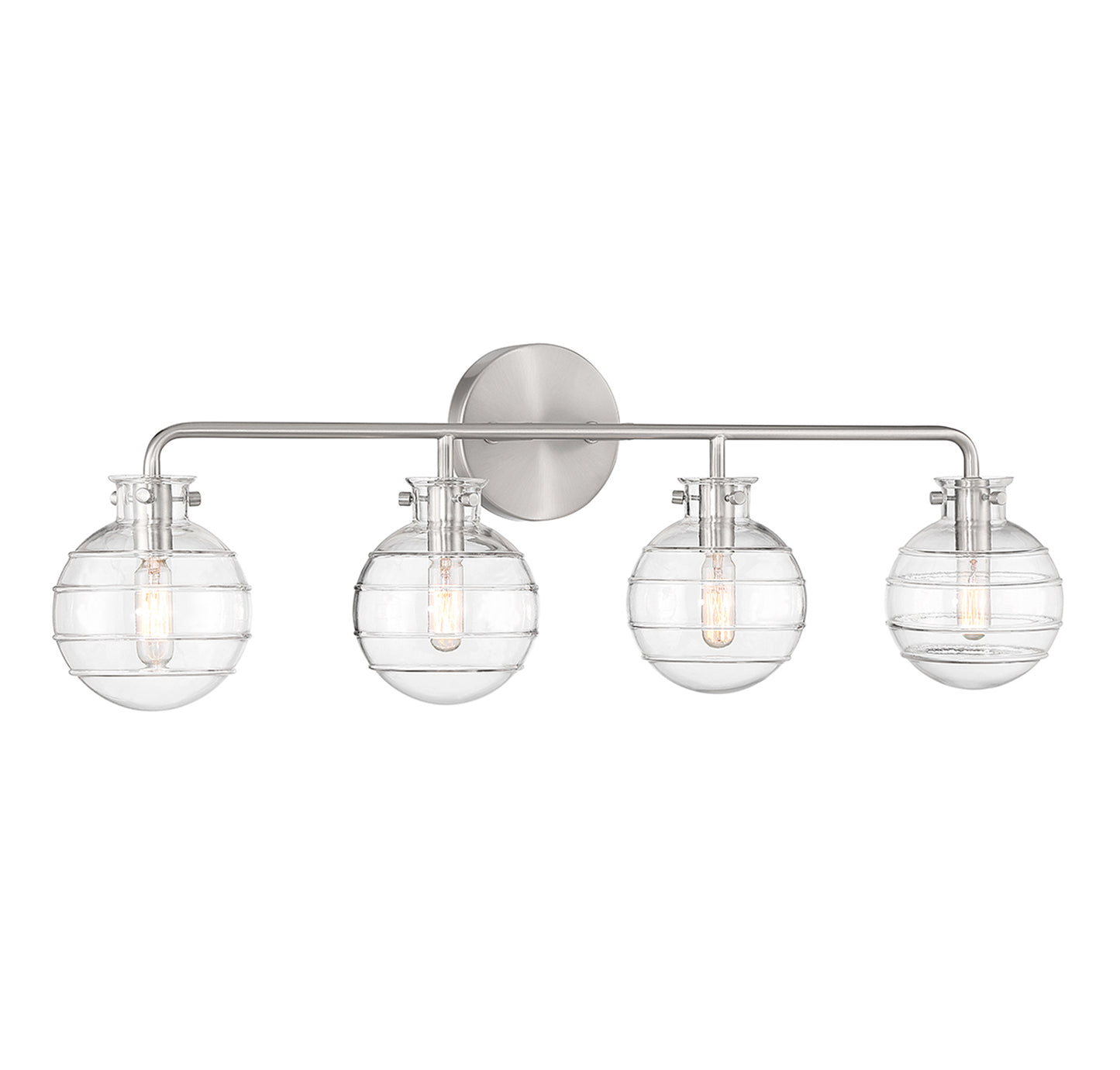 Mason 4-Light Bathroom Vanity Light in Satin Nickel