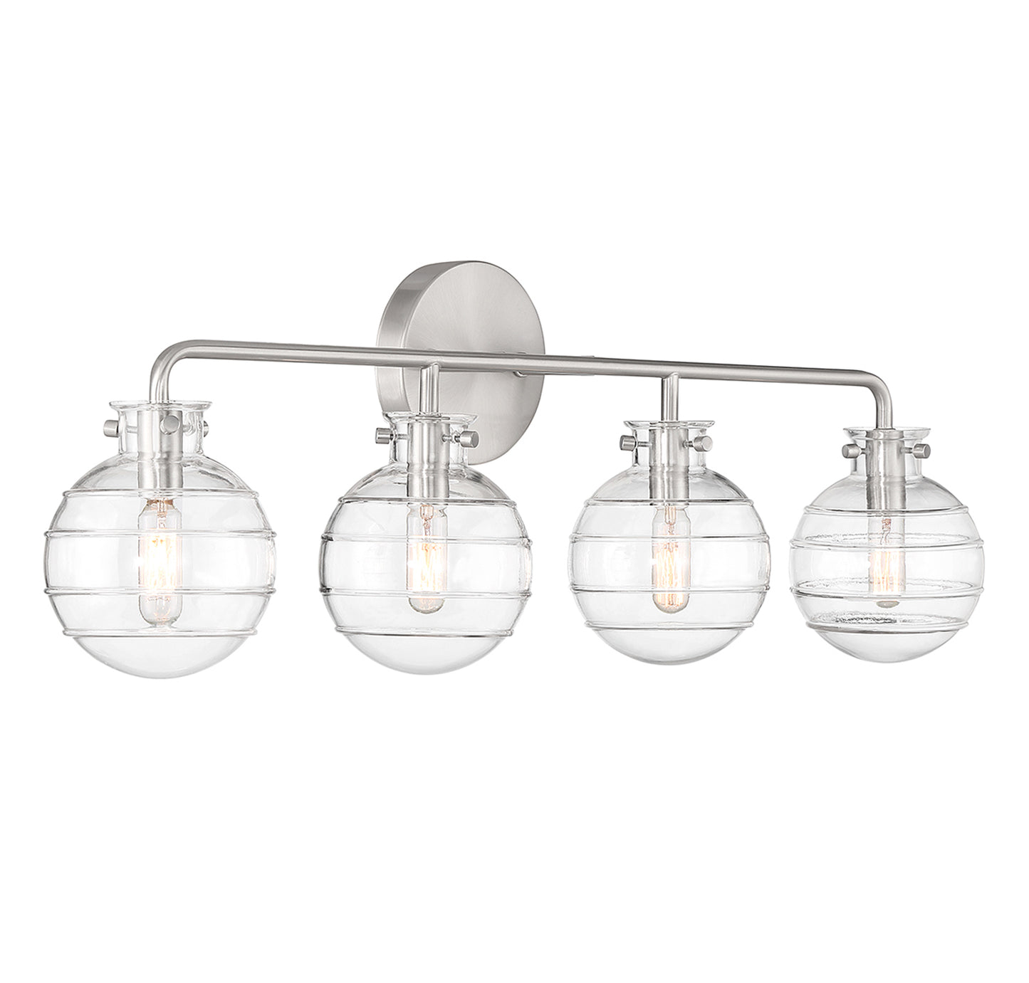 Mason 4-Light Bathroom Vanity Light in Satin Nickel