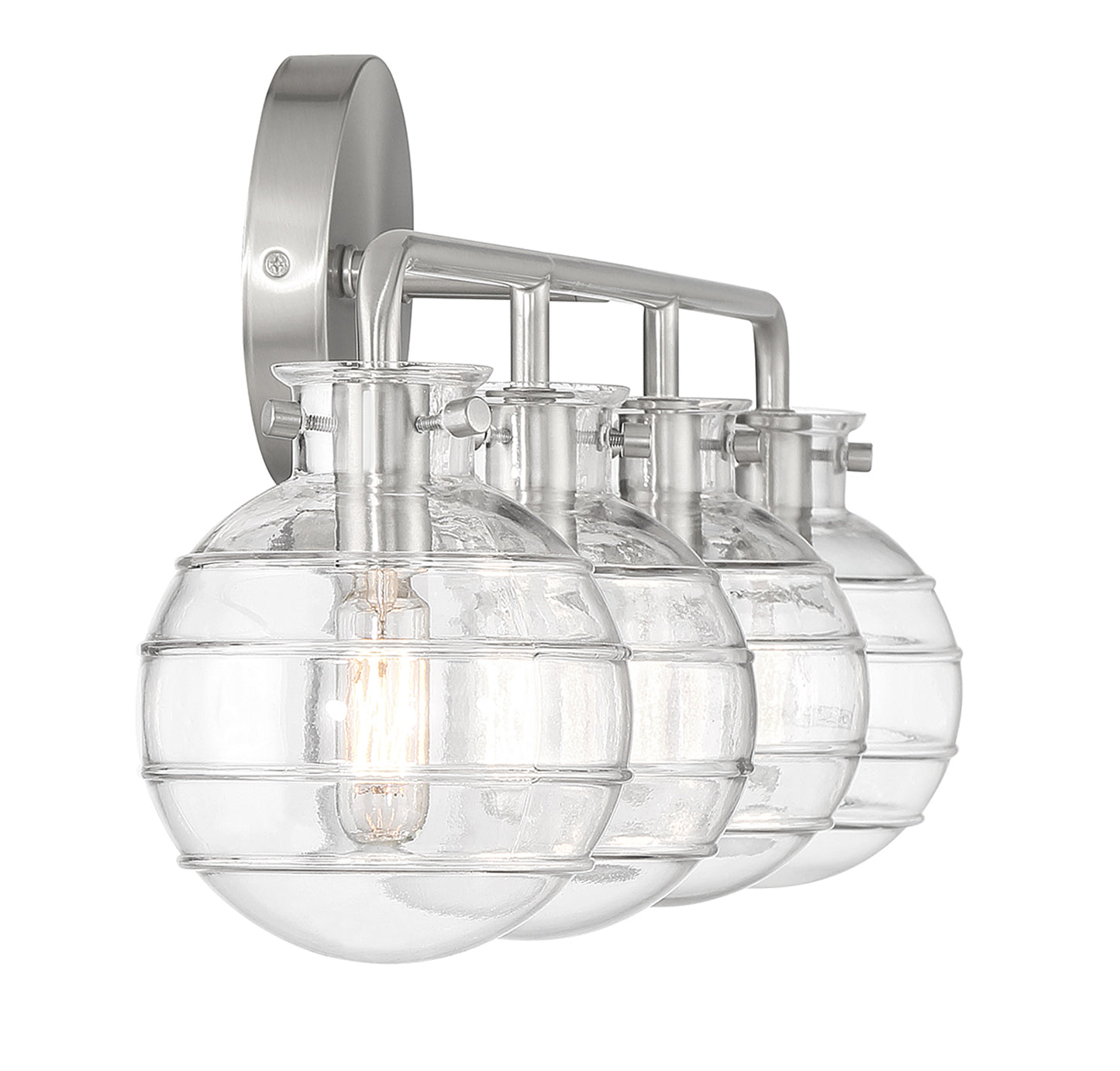 Mason 4-Light Bathroom Vanity Light in Satin Nickel
