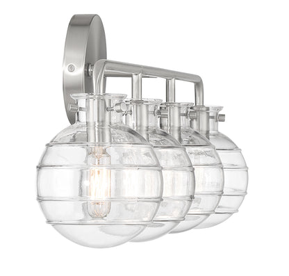 Mason 4-Light Bathroom Vanity Light in Satin Nickel