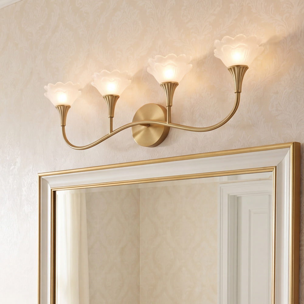Savoy House Florena 4-Light Bathroom Vanity Light by Breegan Jane - Noble Brass