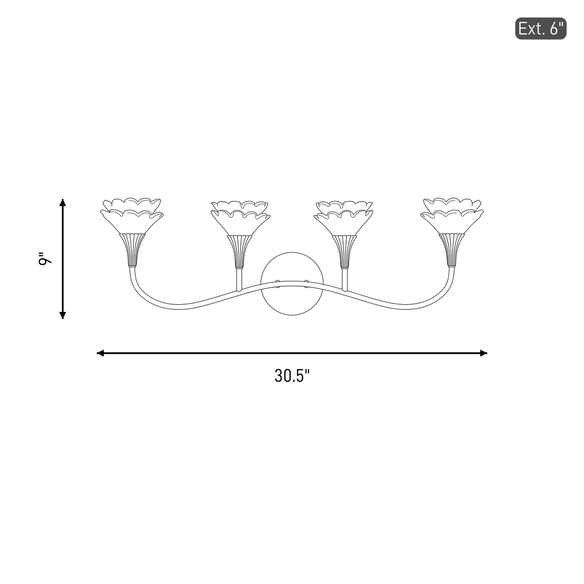 Florena 4-Light Bathroom Vanity Light