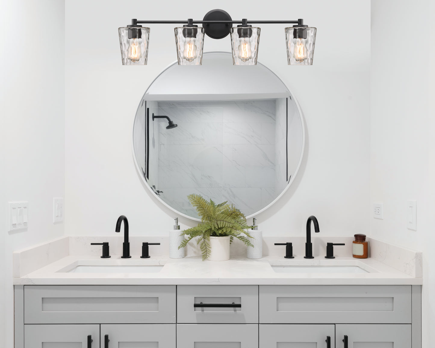 Ballas 4-Light Bathroom Vanity Light - Satin Nickel