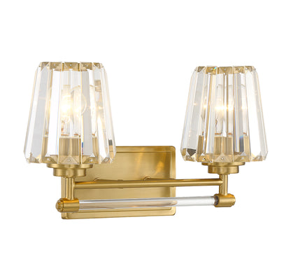 Garnet 2-Light Bathroom Vanity Light in Polished Nickel