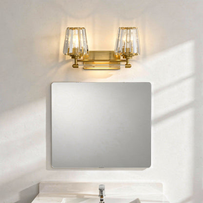 Garnet 2-Light Bathroom Vanity Light in Polished Nickel