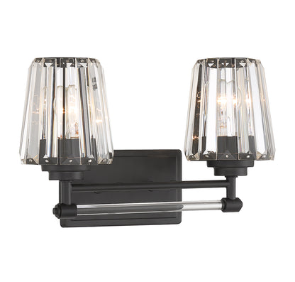 Garnet 2-Light Bathroom Vanity Light in Polished Nickel