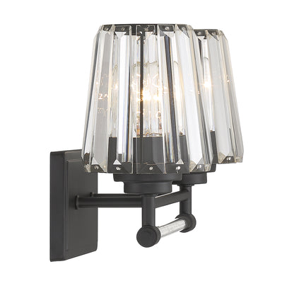 Garnet 2-Light Bathroom Vanity Light in Polished Nickel