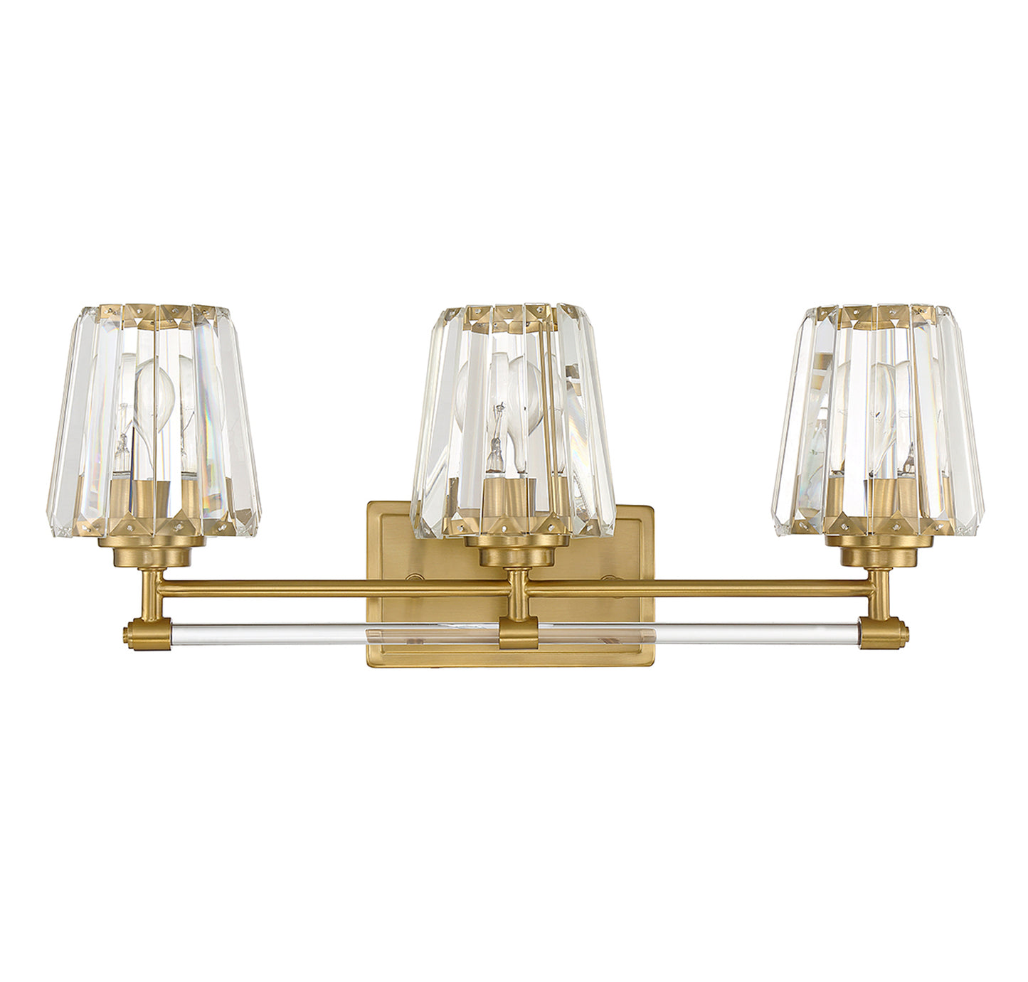 Garnet 3-Light Bathroom Vanity Light in Polished Nickel
