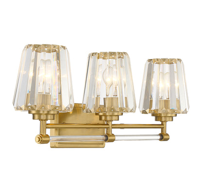 Garnet 3-Light Bathroom Vanity Light in Polished Nickel