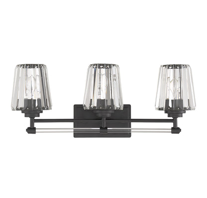 Garnet 3-Light Bathroom Vanity Light in Polished Nickel