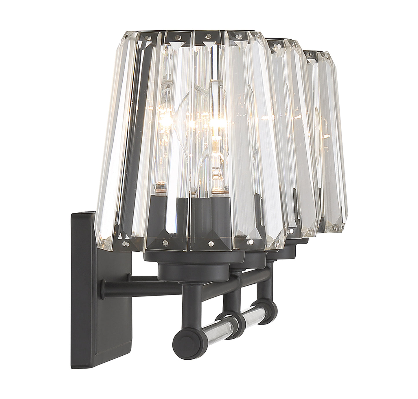 Garnet 3-Light Bathroom Vanity Light in Polished Nickel