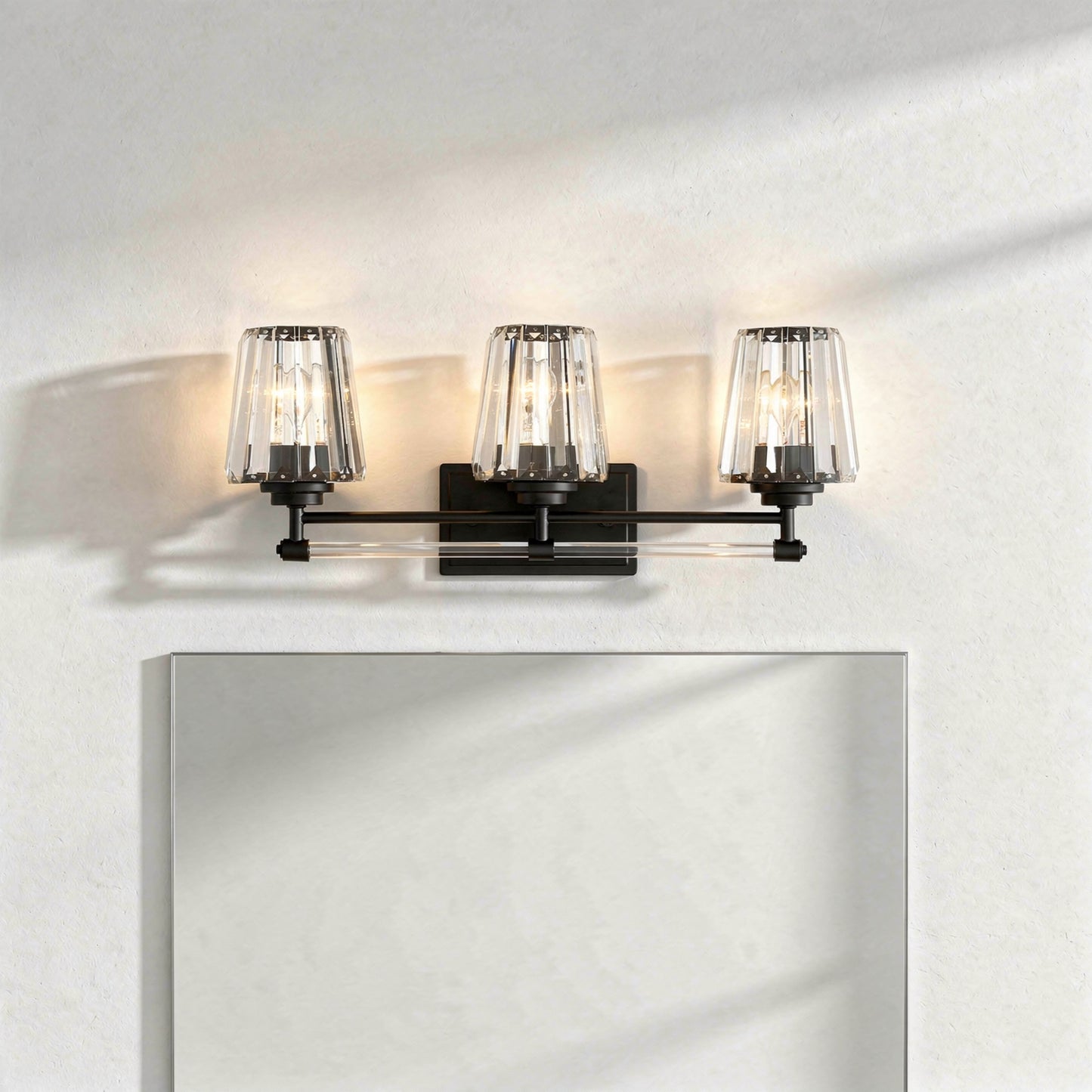 Garnet 3-Light Bathroom Vanity Light in Polished Nickel