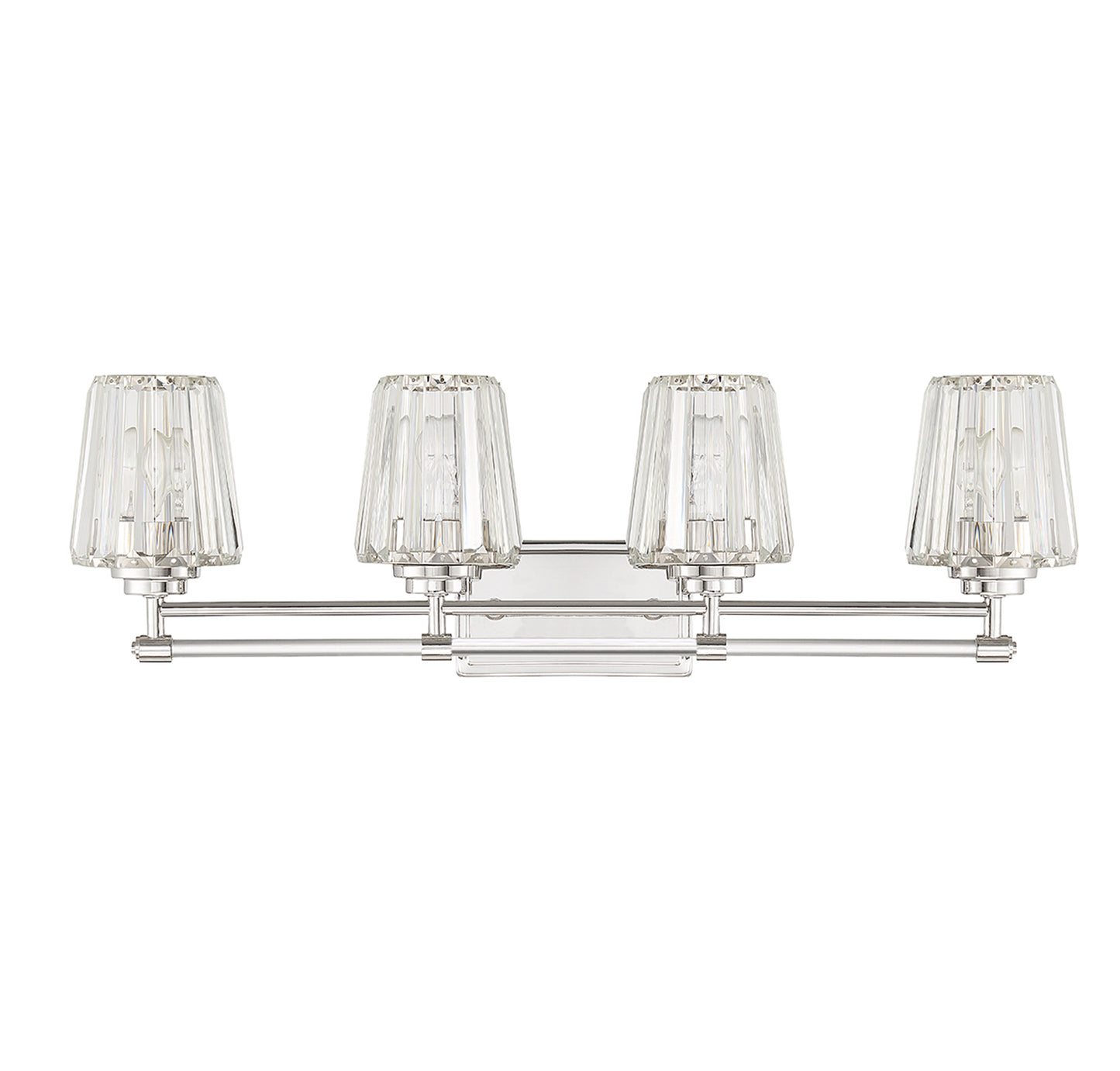 Garnet 4-Light Bathroom Vanity Light in Polished Nickel