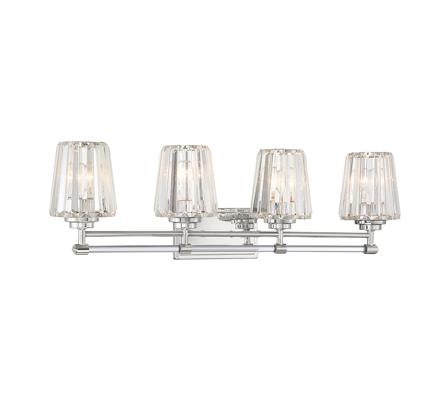 Garnet 4-Light Bathroom Vanity Light in Polished Nickel