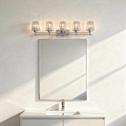 Garnet 4-Light Bathroom Vanity Light in Polished Nickel