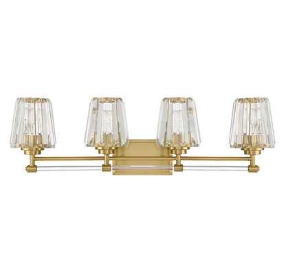 Garnet 4-Light Bathroom Vanity Light in Polished Nickel