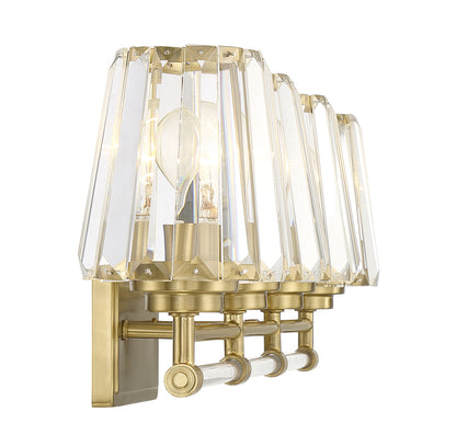 Garnet 4-Light Bathroom Vanity Light in Polished Nickel