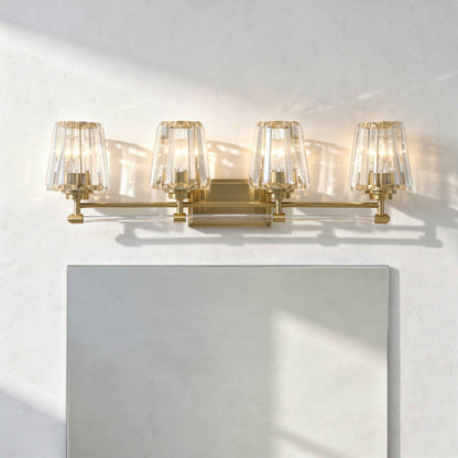 Garnet 4-Light Bathroom Vanity Light in Polished Nickel
