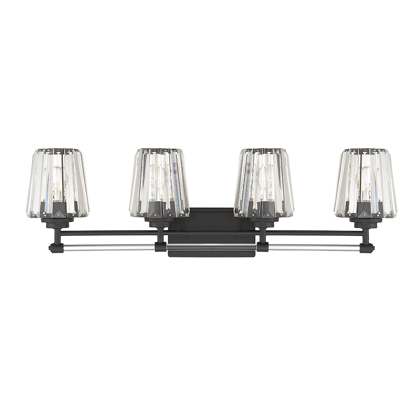Garnet 4-Light Bathroom Vanity Light in Polished Nickel
