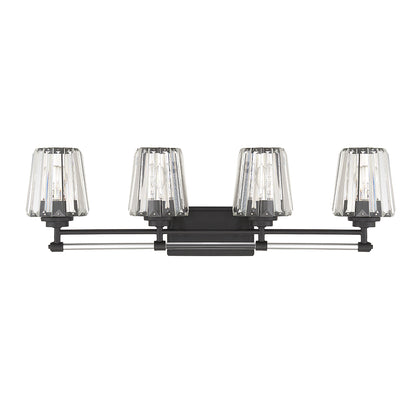 Garnet 4-Light Bathroom Vanity Light in Polished Nickel