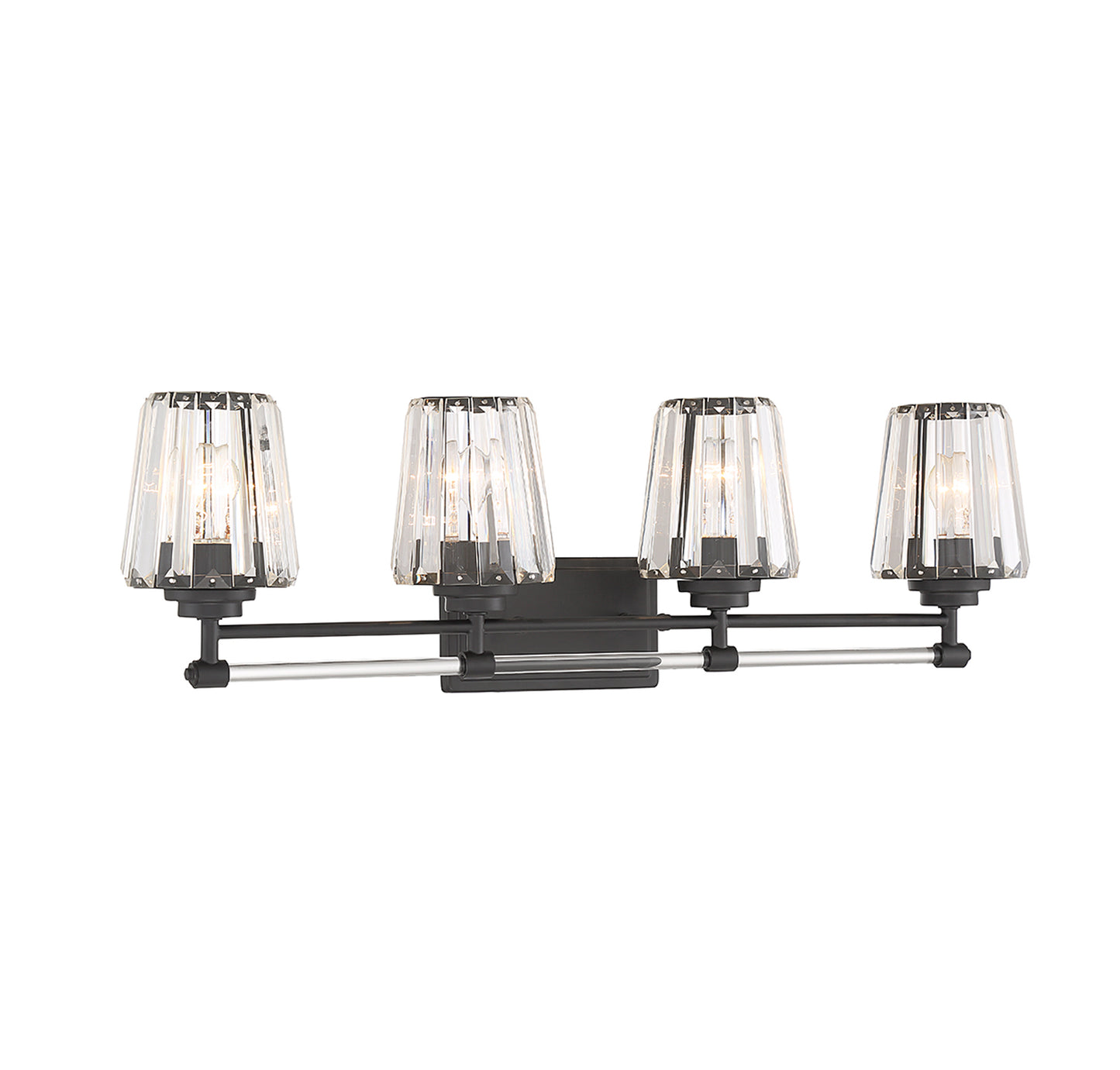 Garnet 4-Light Bathroom Vanity Light in Polished Nickel