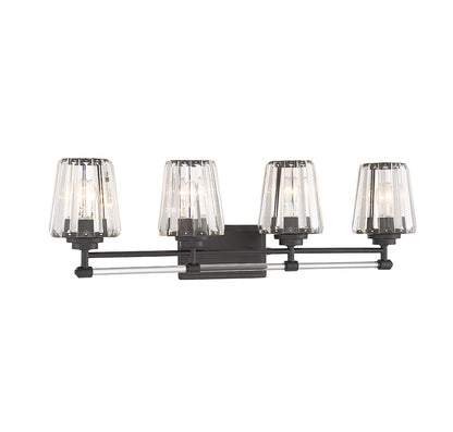 Garnet 4-Light Bathroom Vanity Light in Polished Nickel