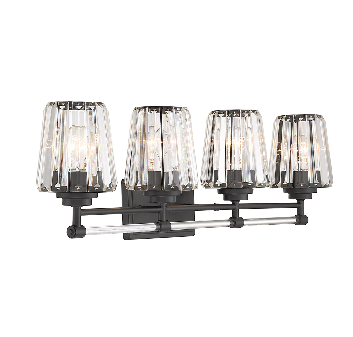 Garnet 4-Light Bathroom Vanity Light in Polished Nickel
