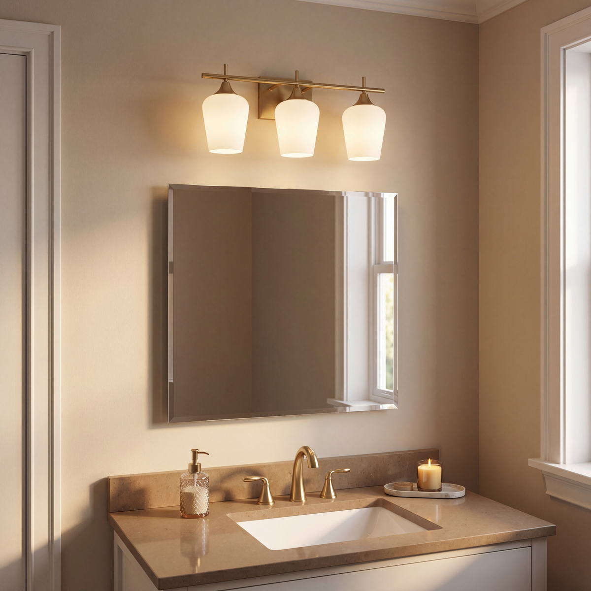 Octave Opal 3-Light Bathroom Vanity Light