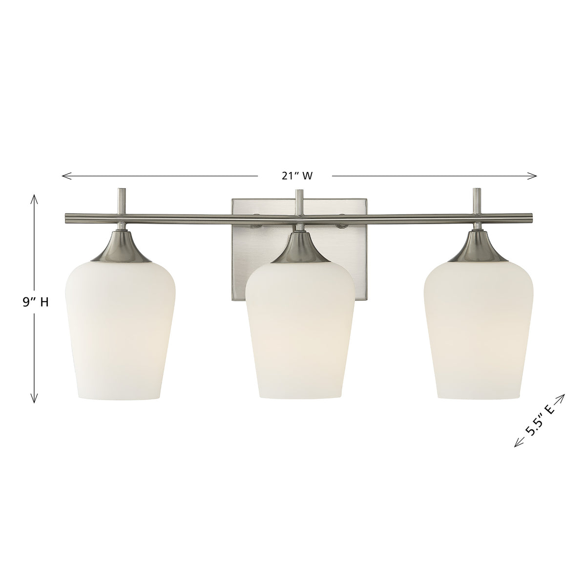 Octave Opal 3-Light Bathroom Vanity Light
