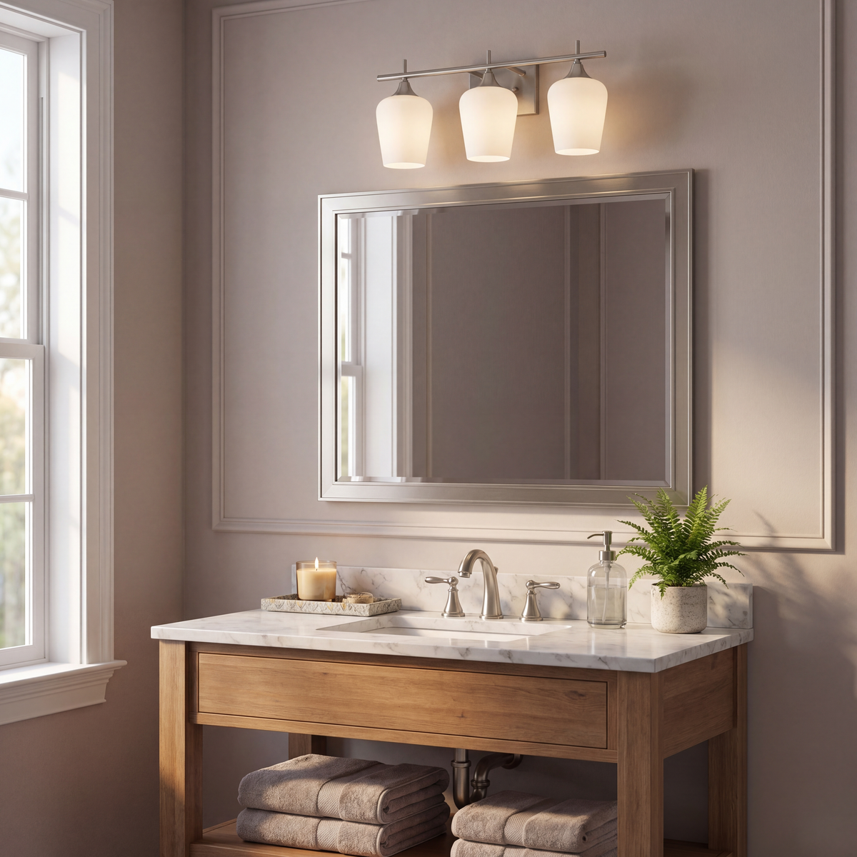 Octave Opal 3-Light Bathroom Vanity Light