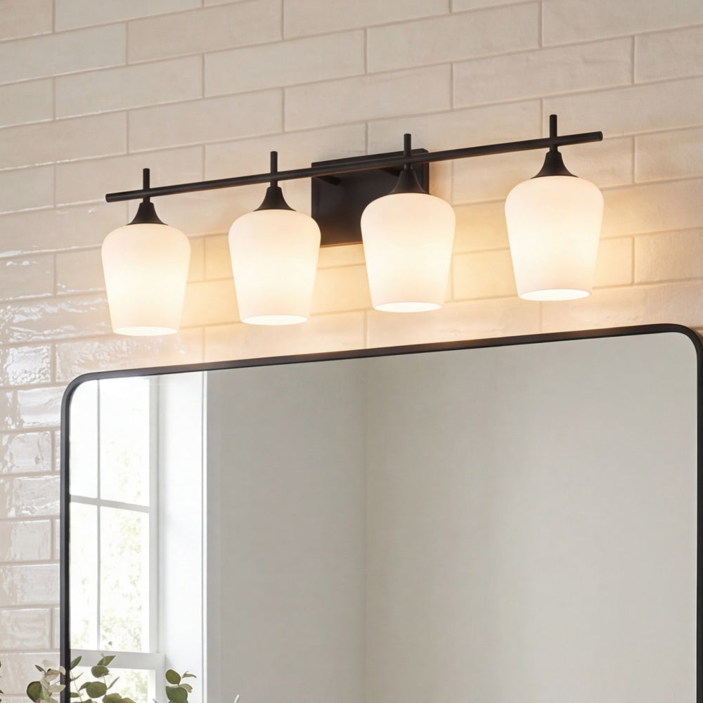 Savoy House Octave 4-Light Bathroom Vanity Light - Matte Black
