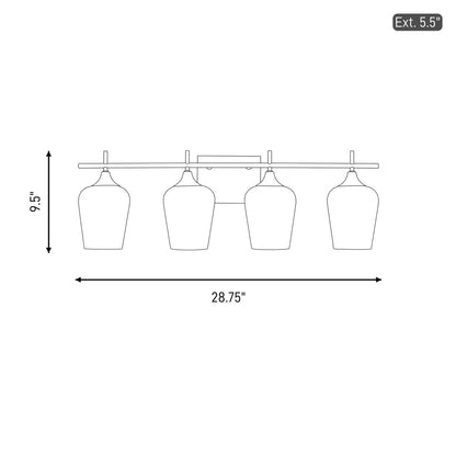 octave 4 light bathroom vanity light in 8 6030 4 128