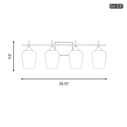 octave 4 light bathroom vanity light in 8 6030 4 128