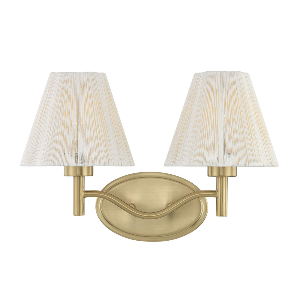 Savoy House Rosa 2-Light Bathroom Vanity Light by Breegan Jane - Noble Brass