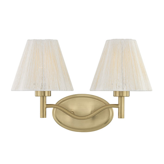 Savoy House Rosa 2-Light Bathroom Vanity Light by Breegan Jane - Noble Brass