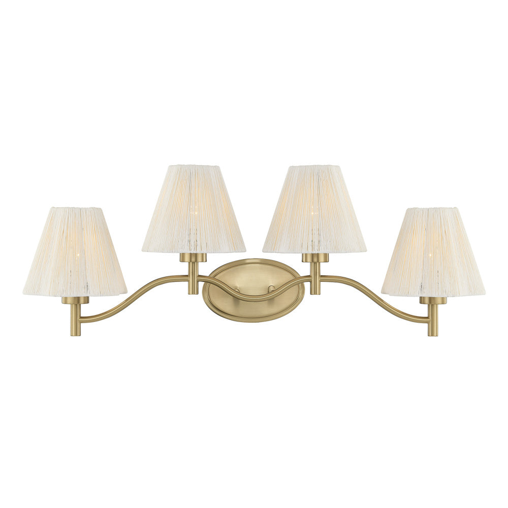 Savoy House Rosa 4-Light Bathroom Vanity Light by Breegan Jane - Noble Brass
