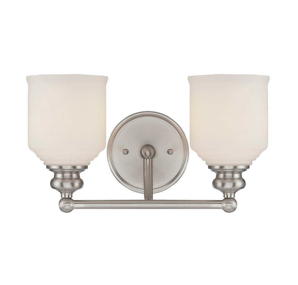 Savoy House Melrose 2-Light Bath Vanity Satin Nickel