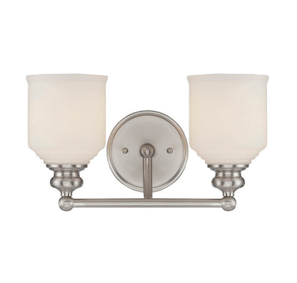Savoy House Melrose 2-Light Bath Vanity Satin Nickel